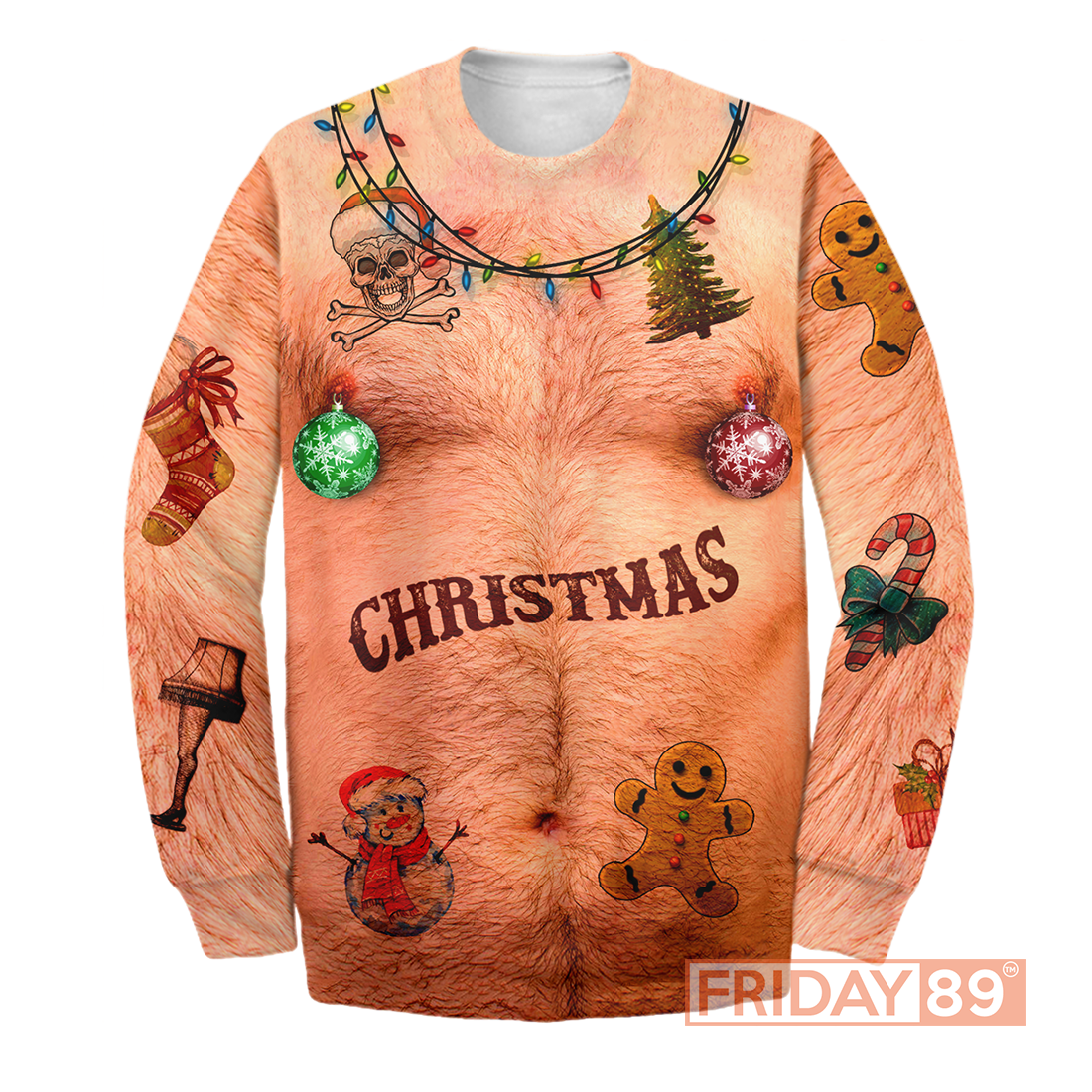 Unifinz CHRISTMAS HOODIE SEXY HAIRY CHRISTMAS T-SHIRT AWESOME CHRISTMAS Shirt 2022