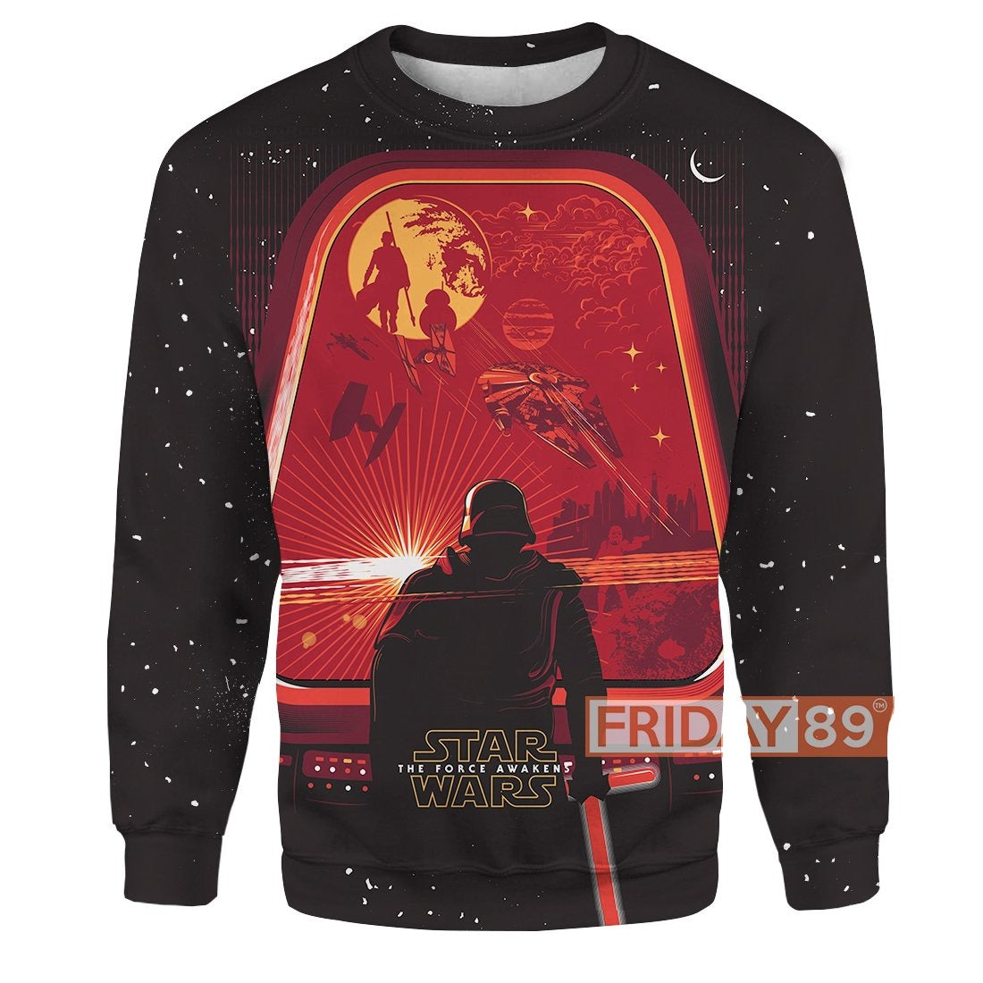 Unifinz SW T-shirt The Force Awakens D. Vader T-shirt Cool SW Hoodie Sweater 2022