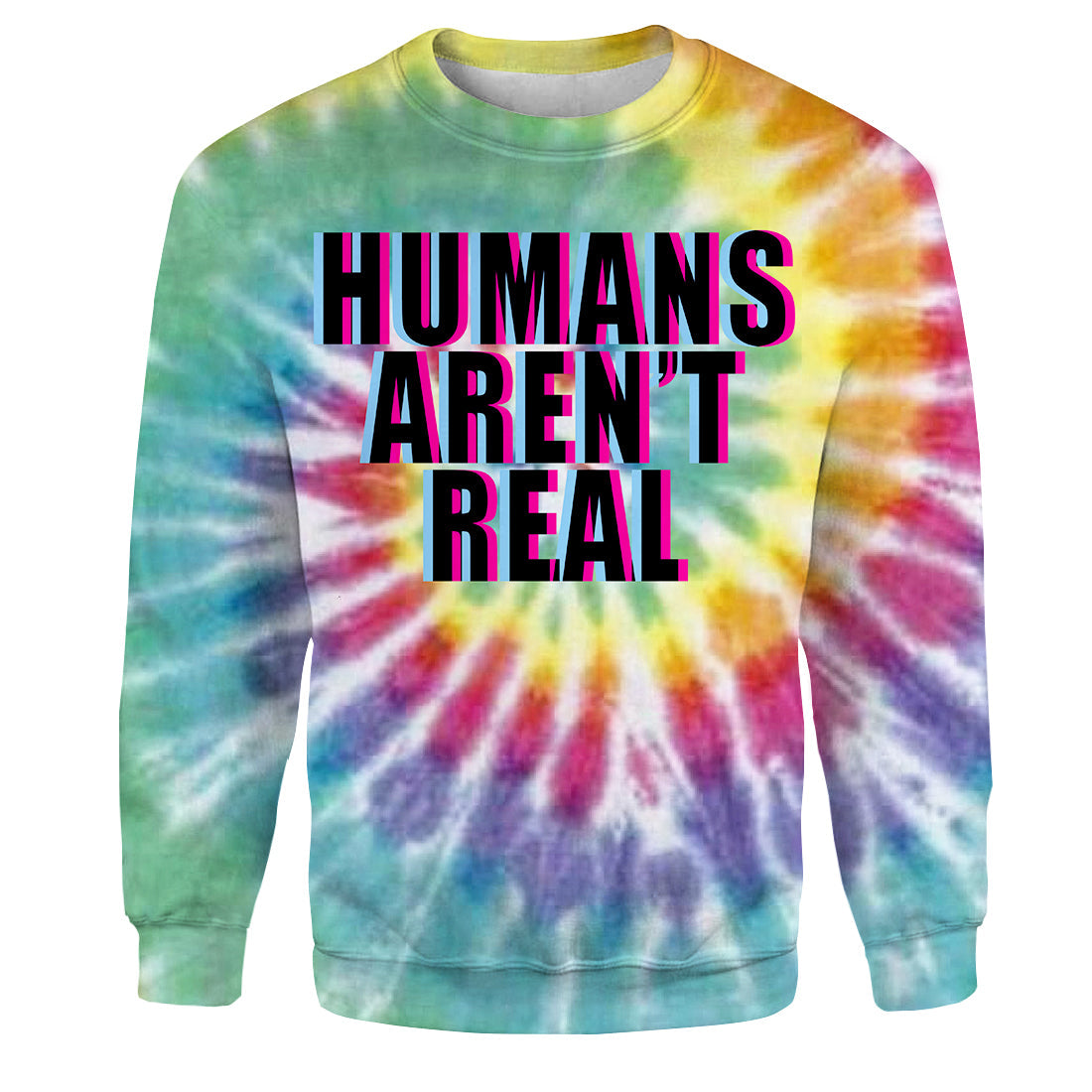 Unifinz Alien T-shirt Humans Aren't Real Tie Dye T-shirt Amazing Alien Hoodie Sweater 2022