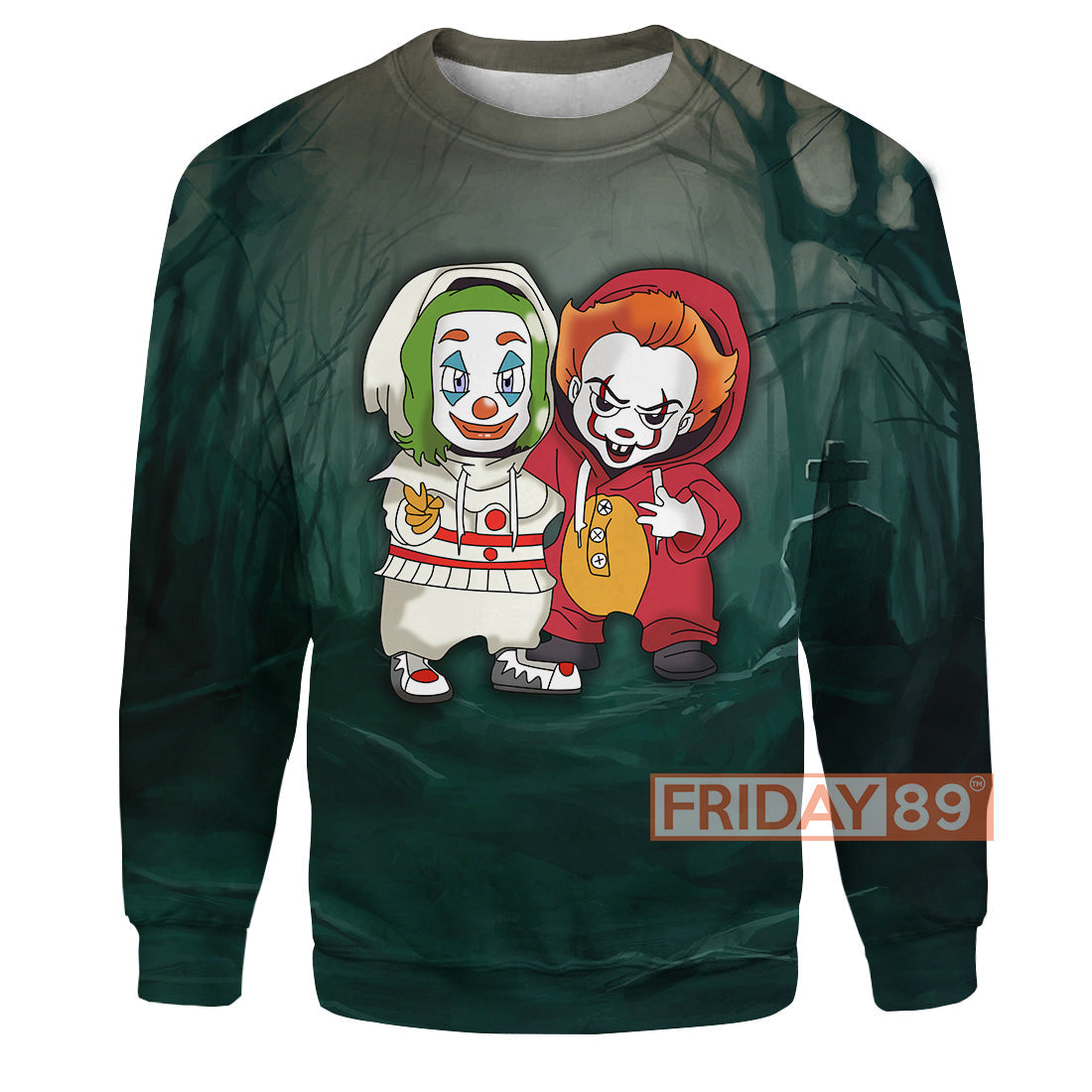 Unifinz Joker IT Hoodie Joker & Pennywise T-shirt Amazing Joker IT Hoodie Sweater 2022