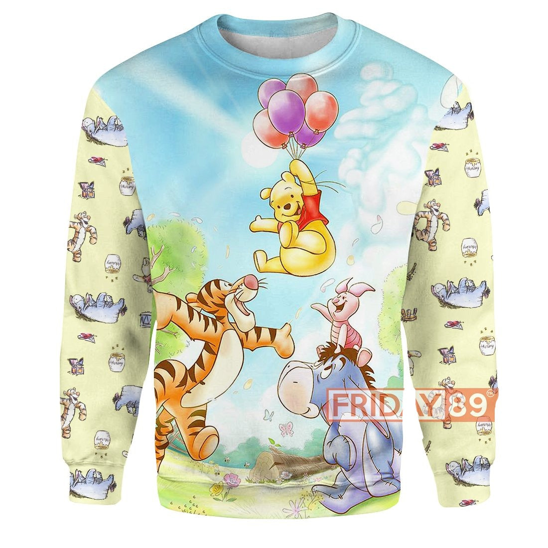 Unifinz DN T-shirt Pooh and Friends Tigger Eeyore Piglet Emoji Cartoon T-shirt Amazing DN WTP Hoodie Sweater 2022