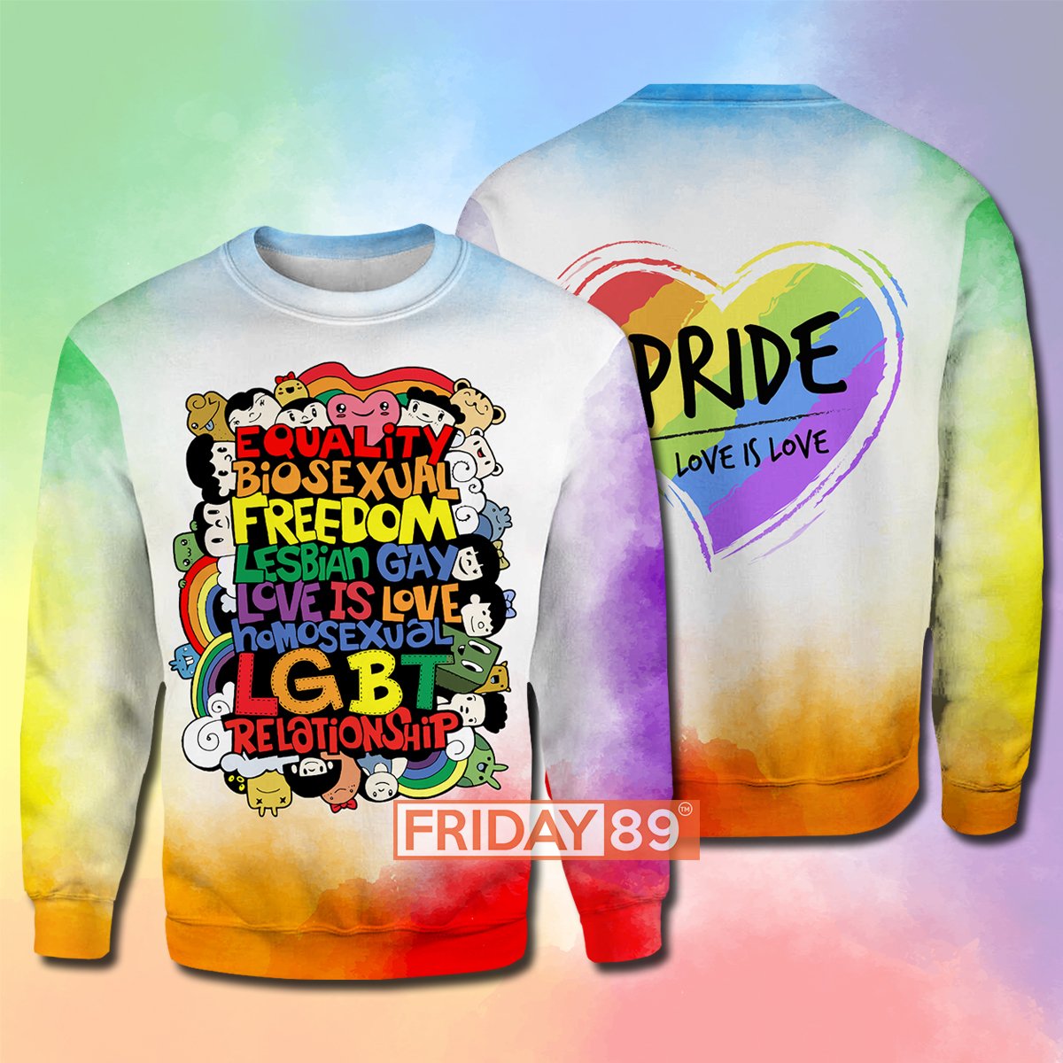 Unifinz LGBT Hoodie Freedom Lesbian Gay Love Is Love LGBT Relationship T-shirt Hoodie Adult Unisex 2022