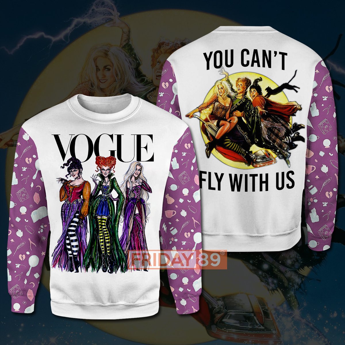 Unifinz Hocus Pocus Hoodie H Pocus You Can't Fly With Us T-shirt Hoodie Adult 2022