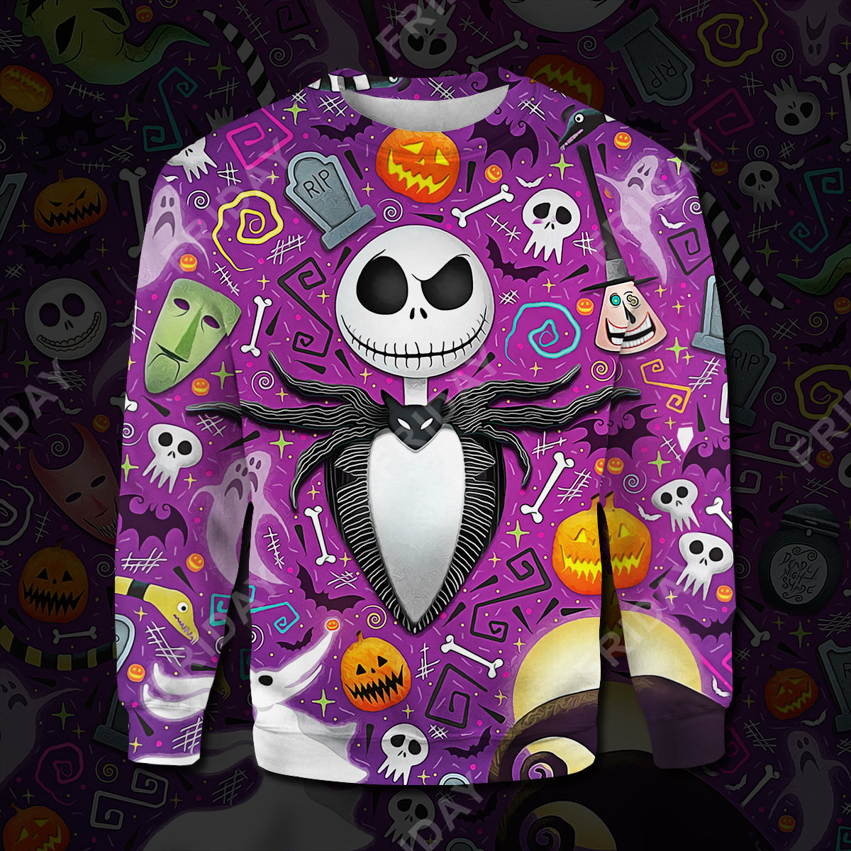 Unifinz TBNC T-shirt Pumpkin King With Halloween Items T-shirt Amazing DN TBNC Hoodie Sweater Jack Skellington Hoodie Shirt 2022