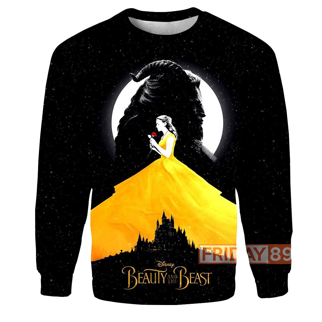 Unifinz DN T-shirt Beauty n The Beast Silhouette T-shirt Awesome DN Beauty & The Beast Hoodie Sweater 2022