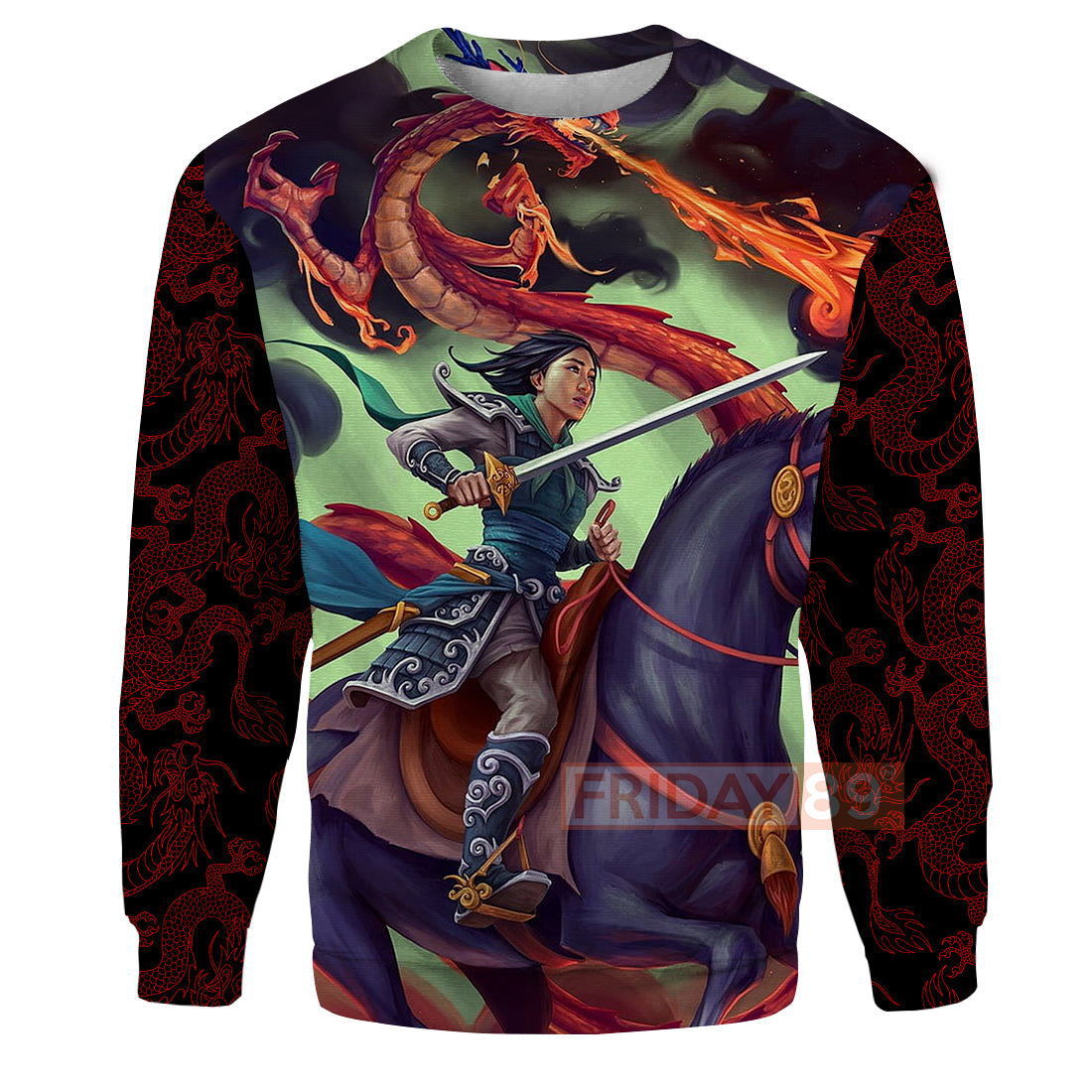 Unifinz DN T-shirt Princess Mulan Warrior Art T-shirt Awesome DN Mulan Hoodie Sweater 2022