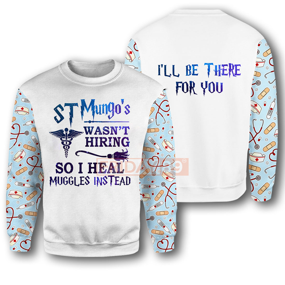 Unifinz HP T-shirt Nurse Doctor ST Mungo's Wasnt Hiring Long Sleeve T-shirt Awesome HP Nurse Hoodie Sweater 2022