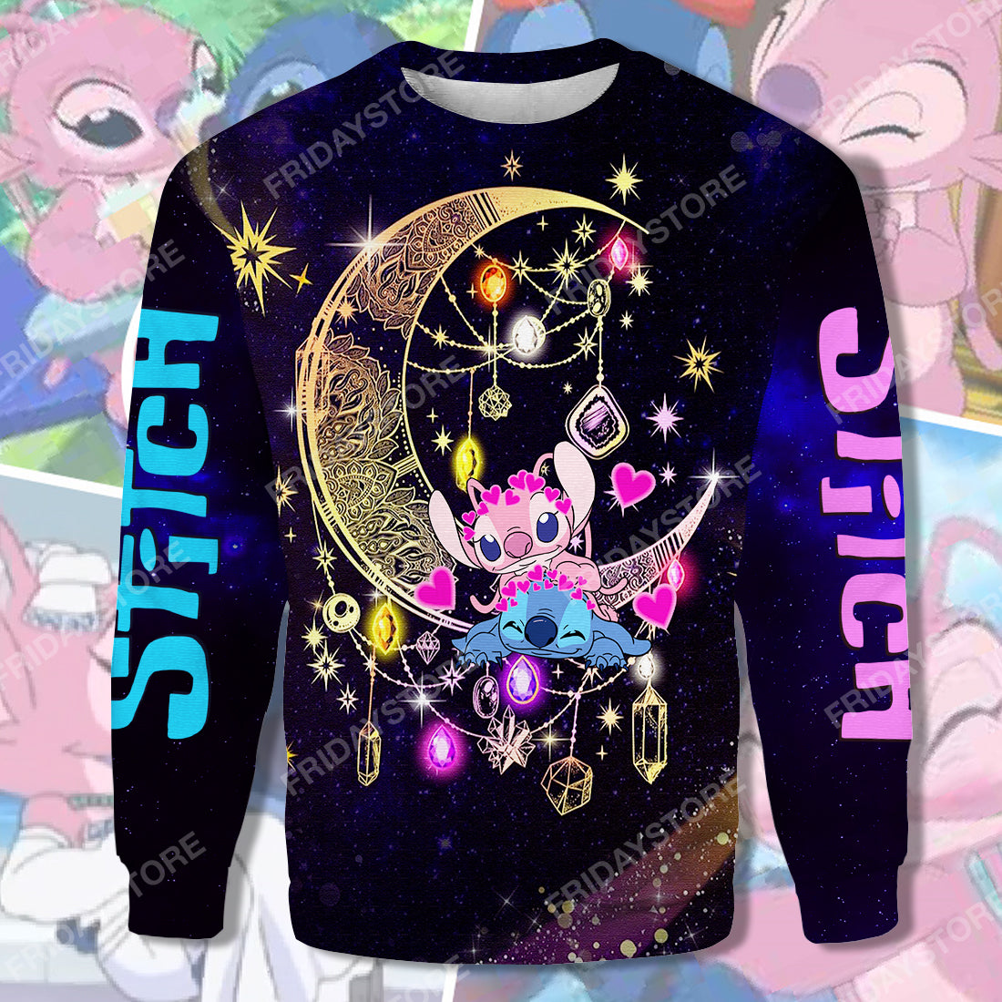 Unifinz LAS T-shirt Stitch And Angel Moon T-shirt DN Stitch Hoodie Sweater 2022