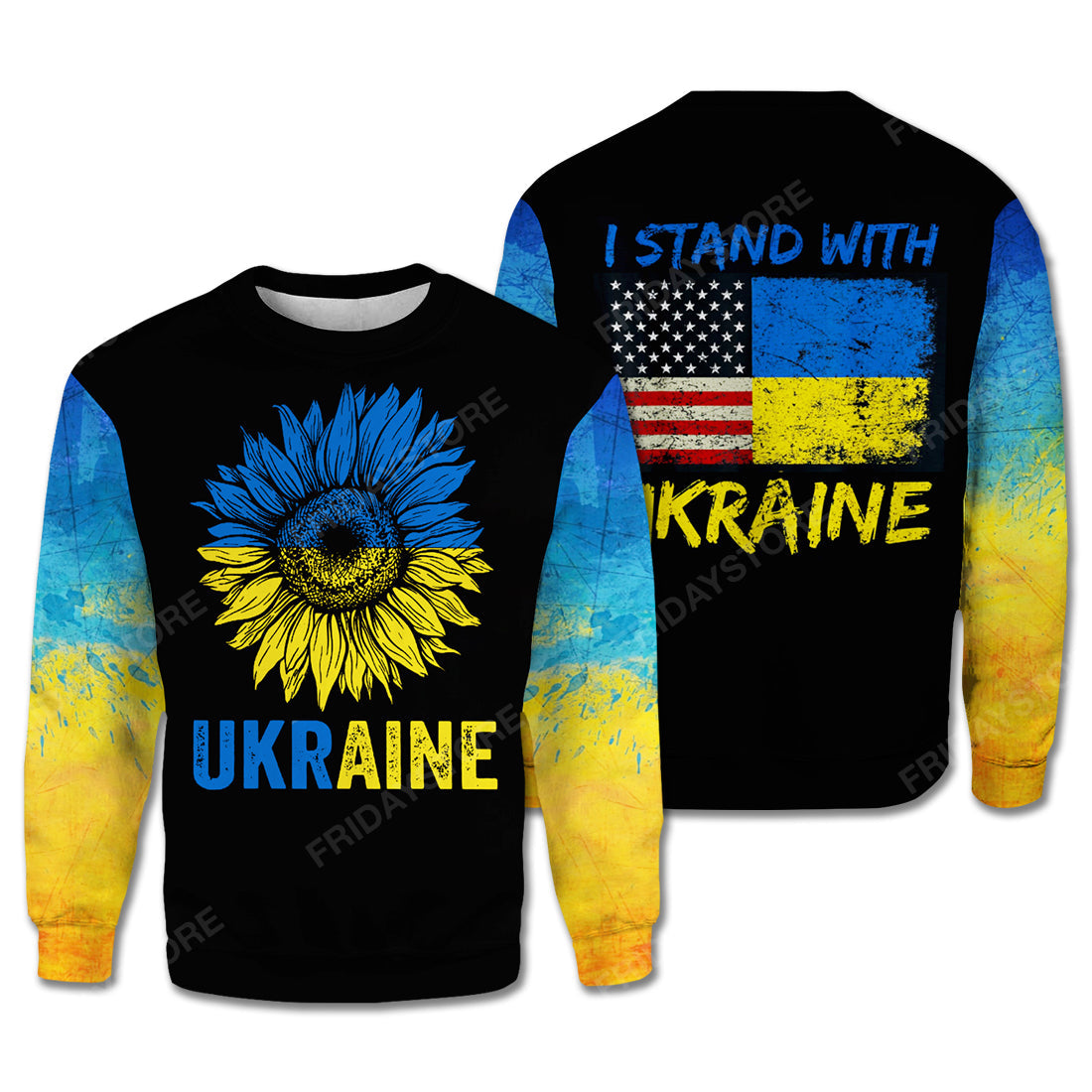 Unifinz Ukraine T Shirt I Stand With Ukraine Yellow Blue Black Hoodie Ukraine Hoodie 2022