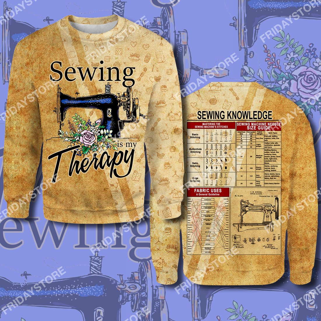 Unifinz Sewing Hoodie Sewing Is My Therapy T-shirt Hoodie Adult Unisex 2022