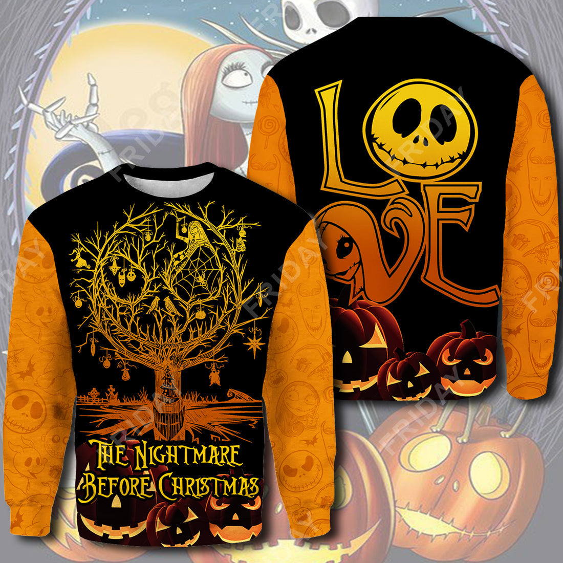 Unifinz TNBC T-shirt Nightmare Halloween Tree Love T-shirt Cool Amazing DN TNBC Hoodie Sweater 2022