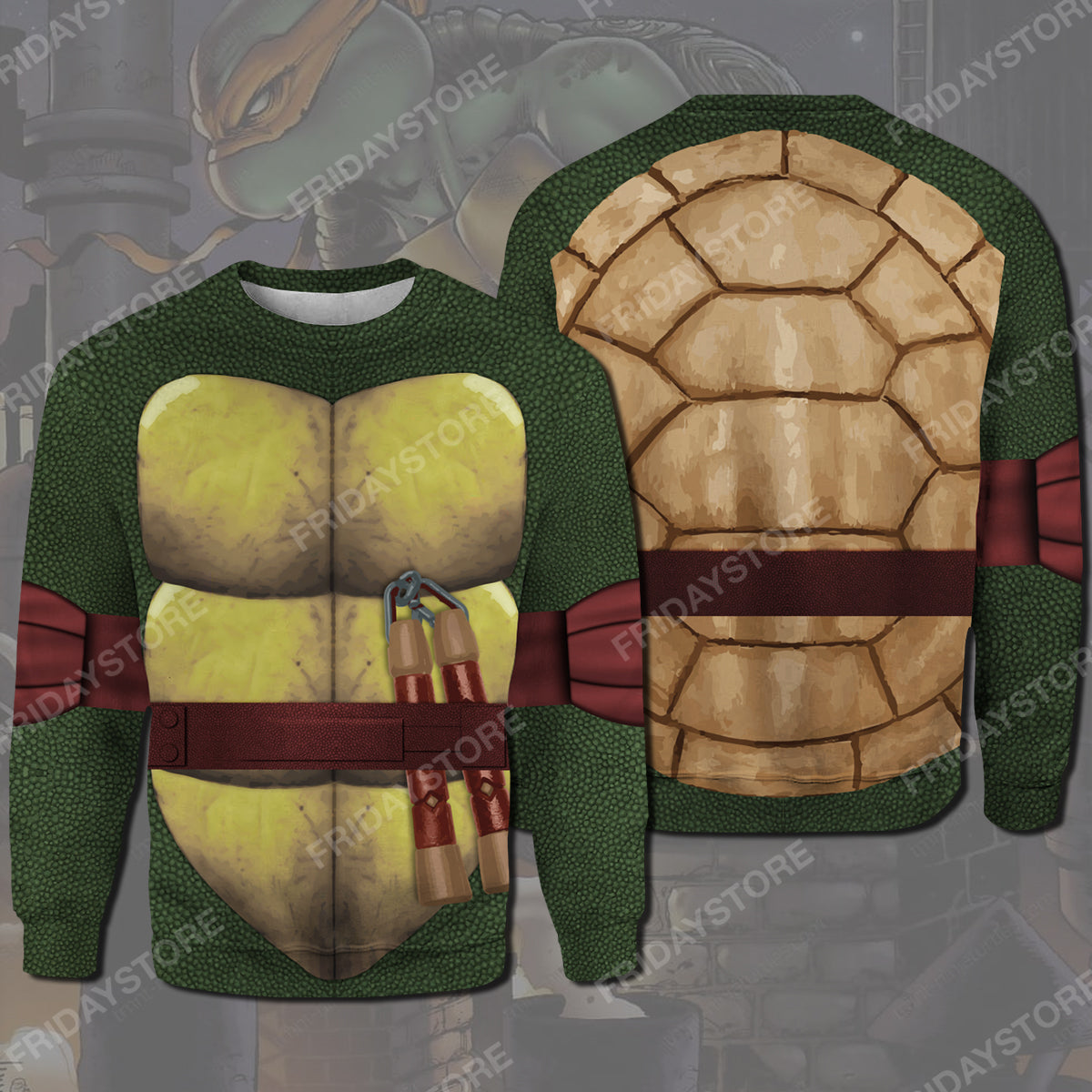 Unifinz TMNT Hoodie Michael Ninja Turtles Costume T-shirt TMNT Shirt Sweater Cool TMNT Cosplay Costume Apparel 2022