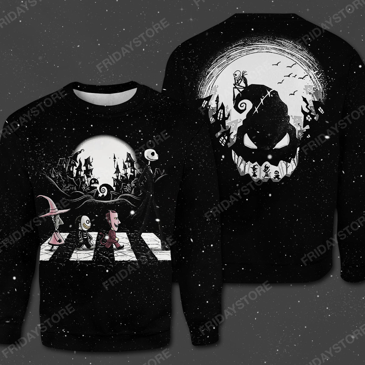 Unifinz TNBC T-shirt Crossing Road In Nightmare Halloween Black T-shirt Cool TNBC Hoodie Sweater 2022