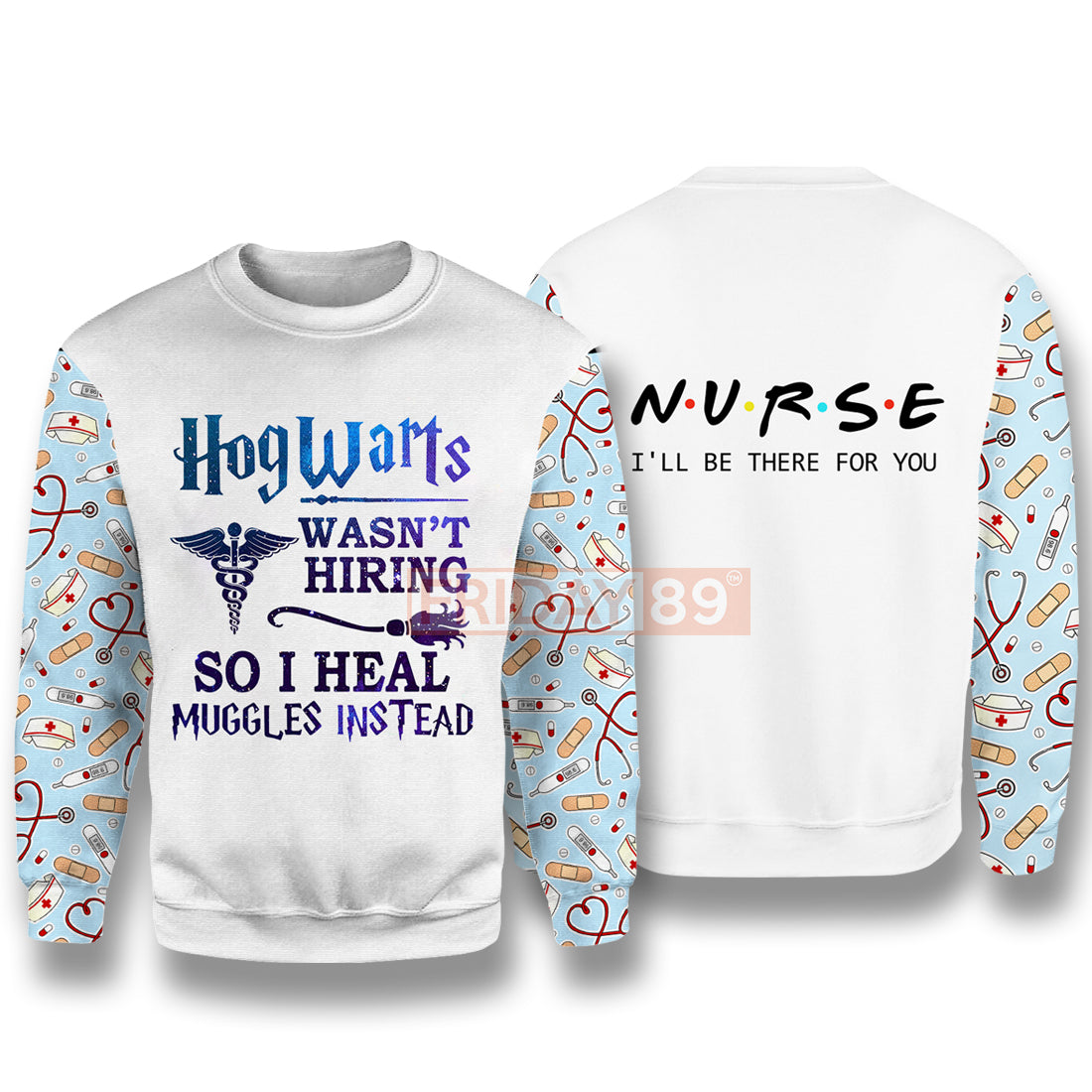 Unifinz HP Nurse T-shirt HW Wasn't Hiring So I Heal Muggles Instead T-shirt Awesome HP Nurse Hoodie Sweater 2022