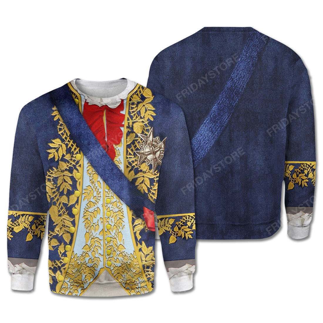 Unifinz Historical T-Shirt Historical Louis XV Suit 3d Costume Hoodie Historical Hoodie 2022