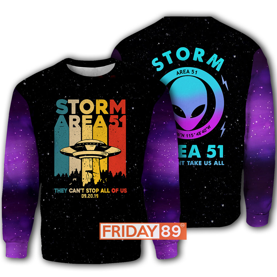 Unifinz Alien Hoodie Storm Area 51 They Can't Stop Us T-shirt Alien Shirt Sweater 2022