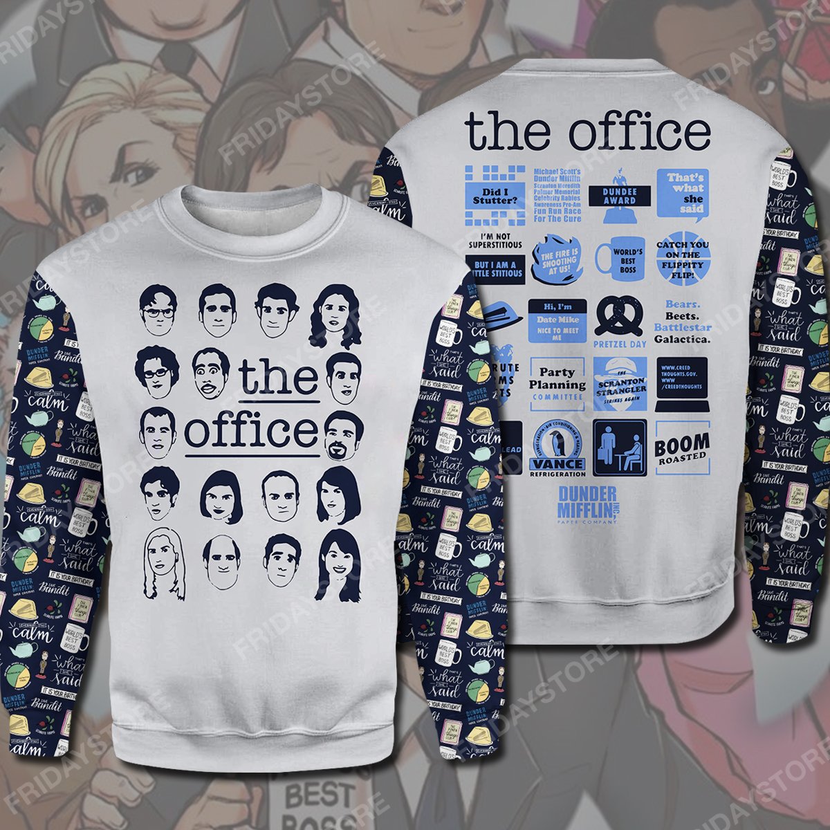 Unifinz The Office T-shirt Funny The Office T-shirt Hoodie Adult 2022