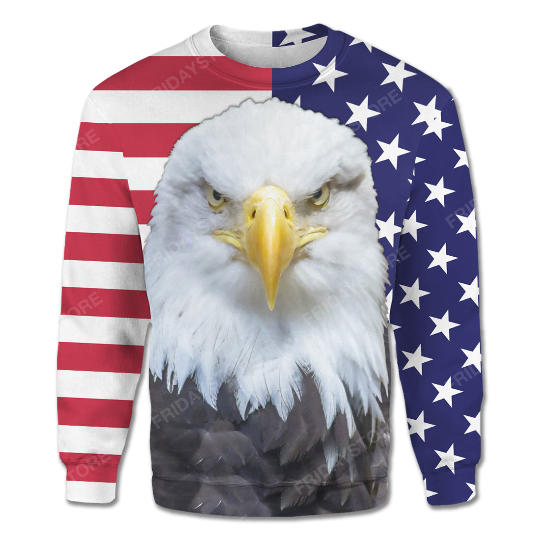 Unifinz 4th Of July T-shirt Fourth July American Flag Bald Eagle T-shirt Hoodie Independence Day Gift Adult 2022