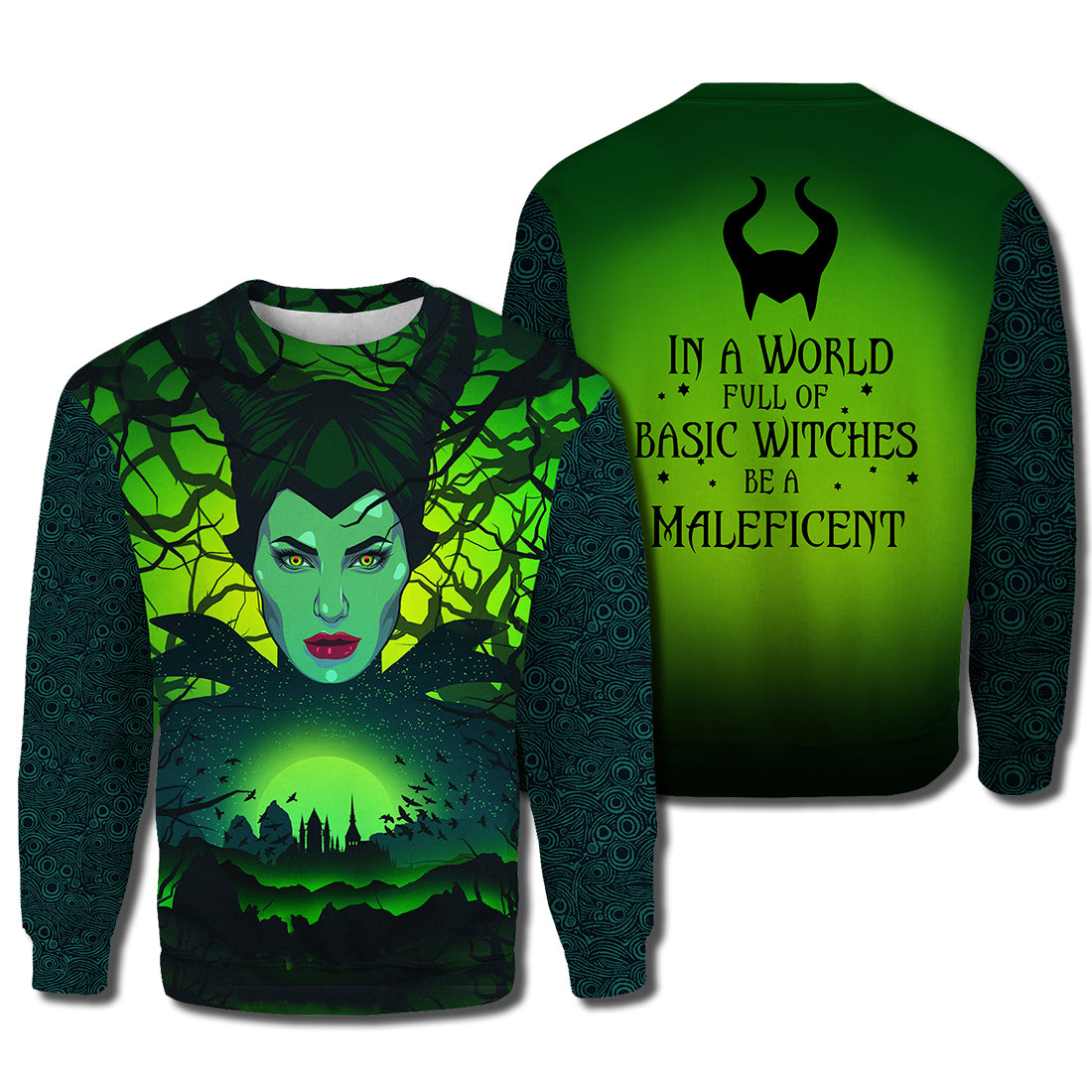 Unifinz DN Maleficent T-shirt Maleficent Green T-shirt Awesome DN Maleficent Hoodie Sweater 2022