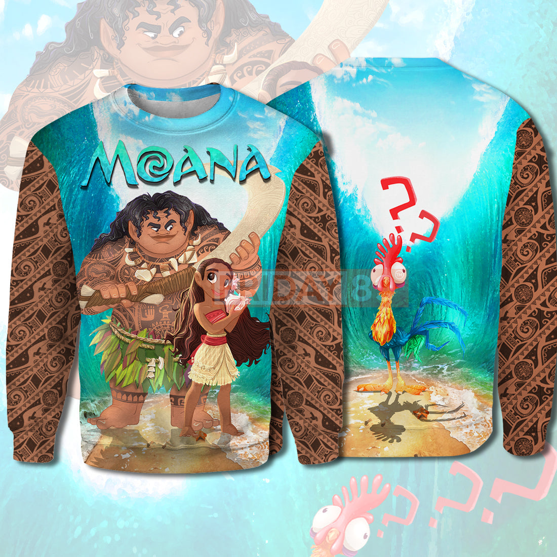 Unifinz DN T-shirt Princess Moana & Maui T-shirt Awesome DN Moana Hoodie Sweater 2022