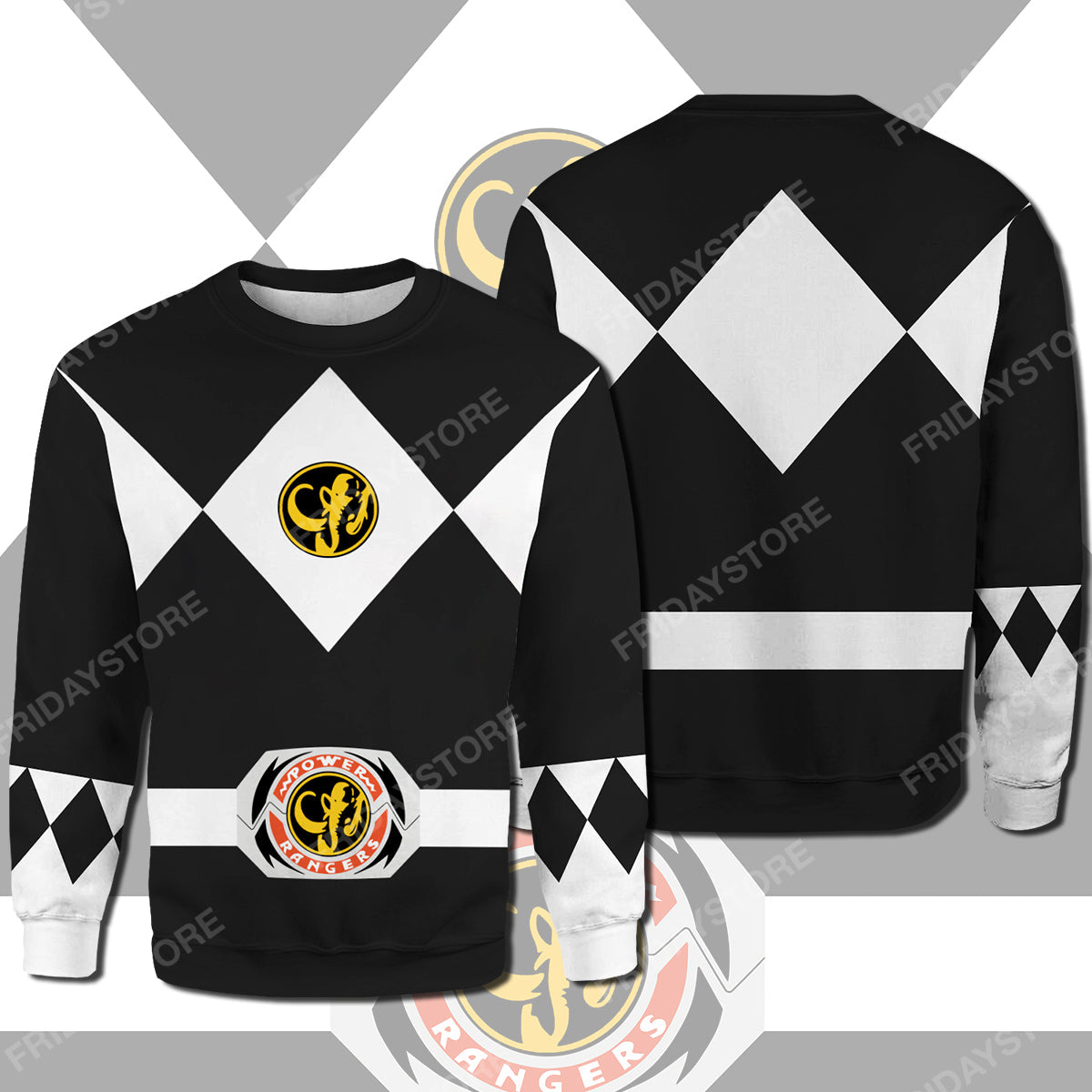 Unifinz Power Ranger T-shirt Black Power Ranger Costume T-shirt Power Ranger Hoodie Sweater 2022