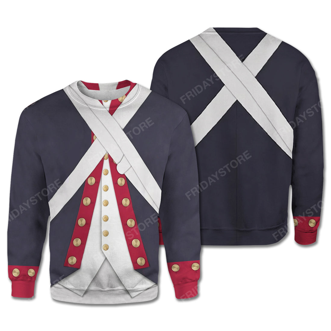 Unifinz Historical T-Shirt Historical Continental Army Suit 3d Costume Hoodie Historical Hoodie 2022