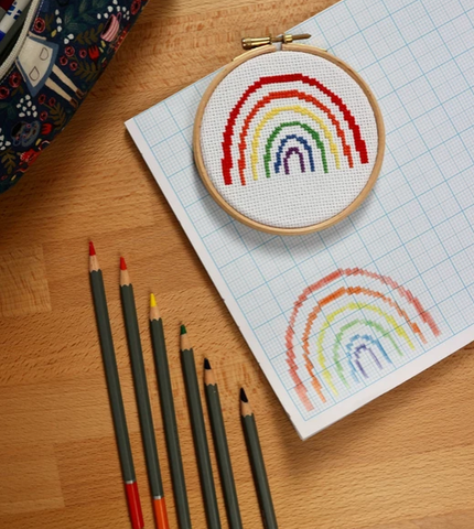 Using Graph Paper to draw out some cross stitch designs - it's a great way to plan them out!