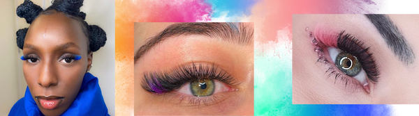 colour eyelash extensions - lash trends