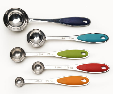 Maison Plus Gold Measuring Cups & Spoons Set, Stainless Steel on