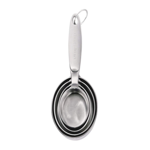 Maison Plus Gold Measuring Cups & Spoons Set, Stainless Steel