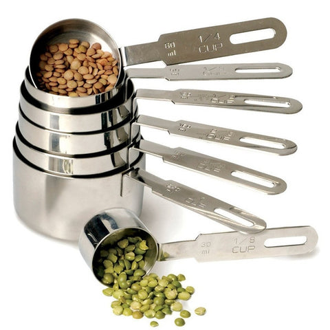 Maison Plus Gold Measuring Cups & Spoons Set, Stainless Steel