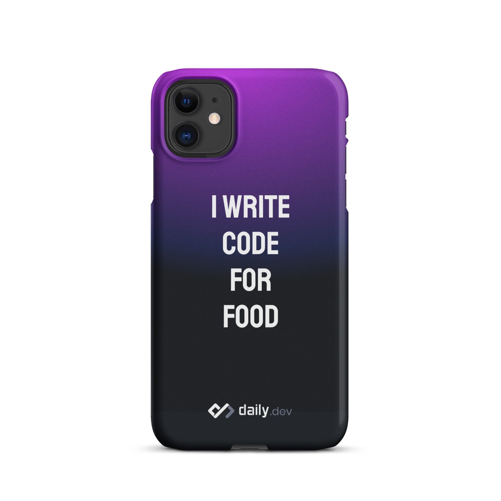 daily.dev Snap case for iPhone® - I write code for food