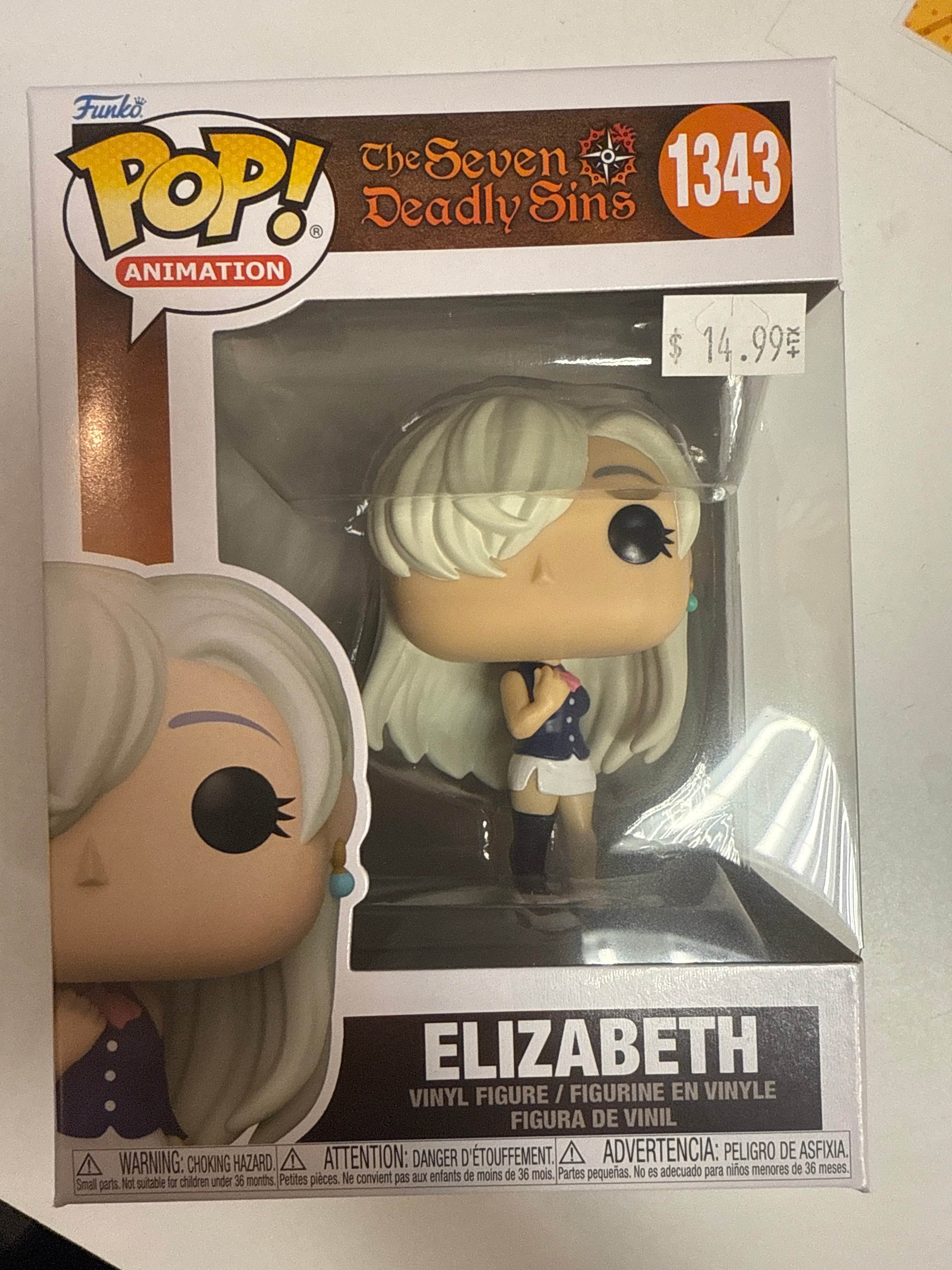 Funko Pop Animation 7 Deadly Sins Elizabeth # 1343