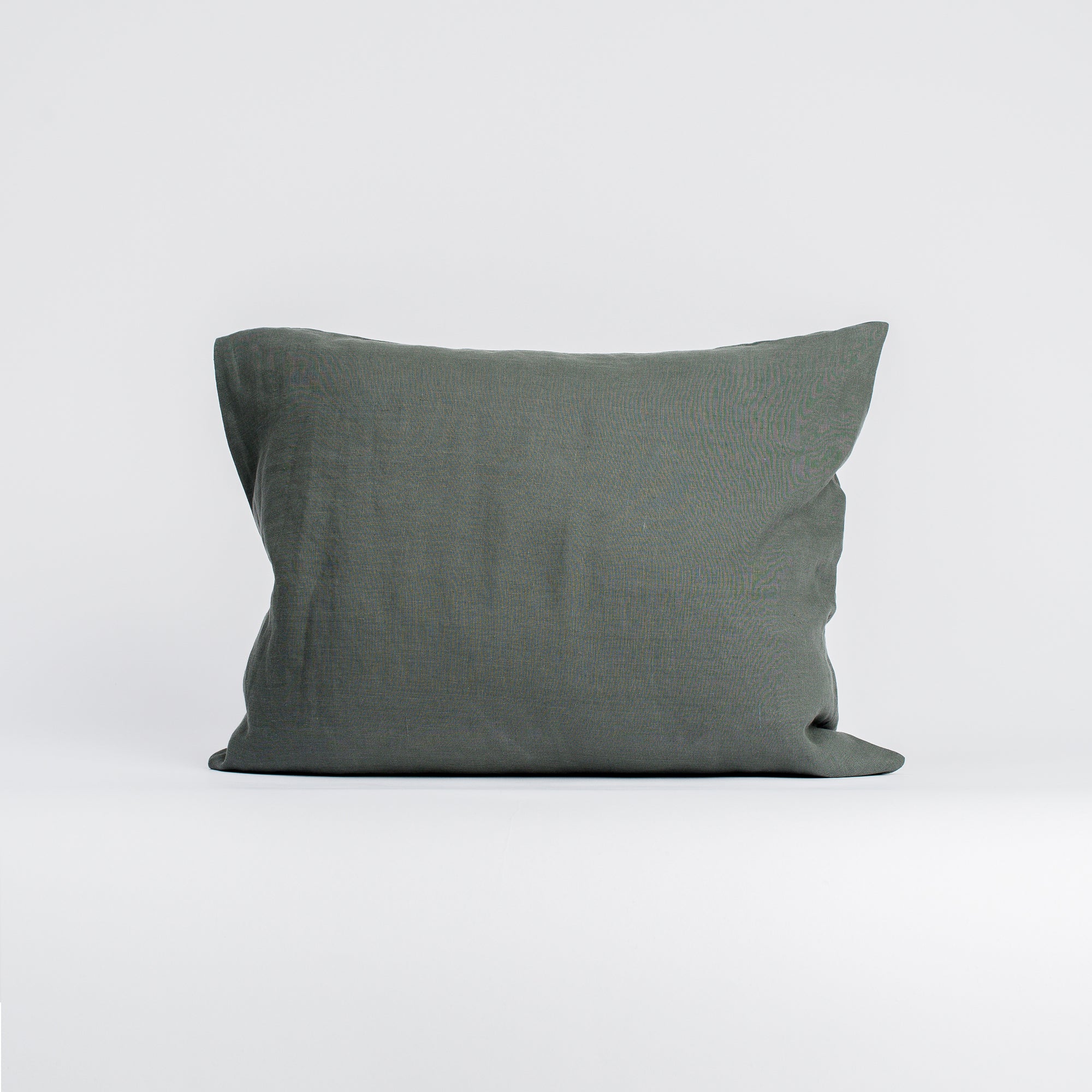 Set of 2, 4, 6 Stonewashed Linen Pillow Cases in Stylish Forest  Green/softened Linen Throw Pillows in Hunter Green/decorative Pillow Cases  