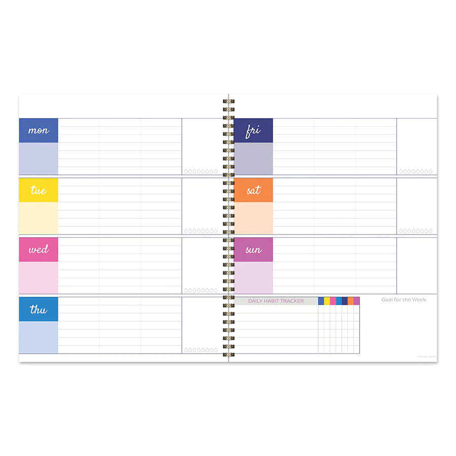 2023 Large Weekly Monthly Planner | Bright Blooms