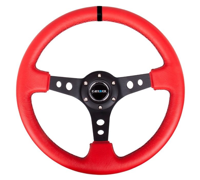 350MM FLAT STEERING WHEEL LEATHER – NRG Innovations