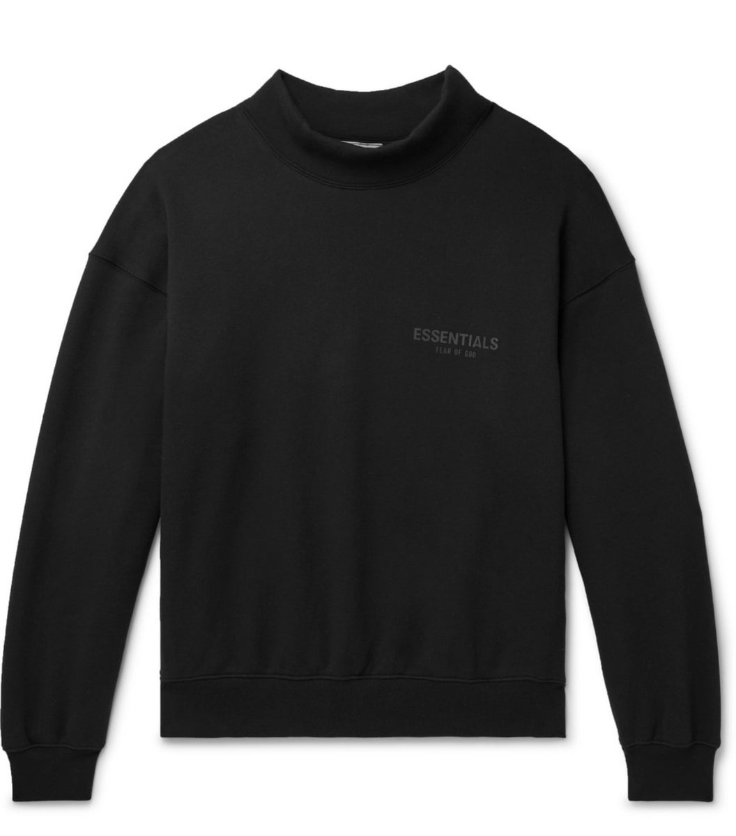 Fear Of God Essentials Black Mock Neck Jumper – FC Fashion Ltd