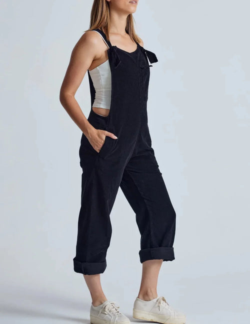 Mary-Lou Linen Dungarees Black – Fresh Cuts Clothing