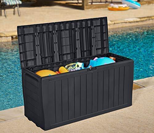 Keter Marvel Plus 71 Gallon Resin Plastic Wood Look All Weather Outdoo East Empire Llc