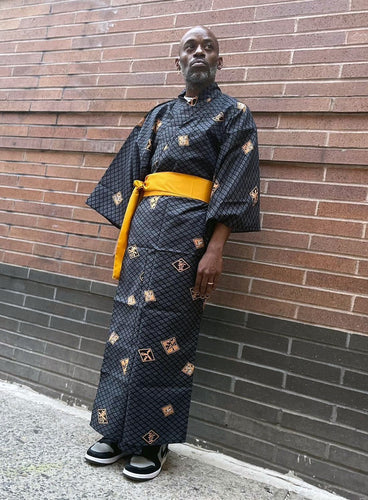 Traditional Formal Men's Kimono Black & Haori – Kimono House NYC