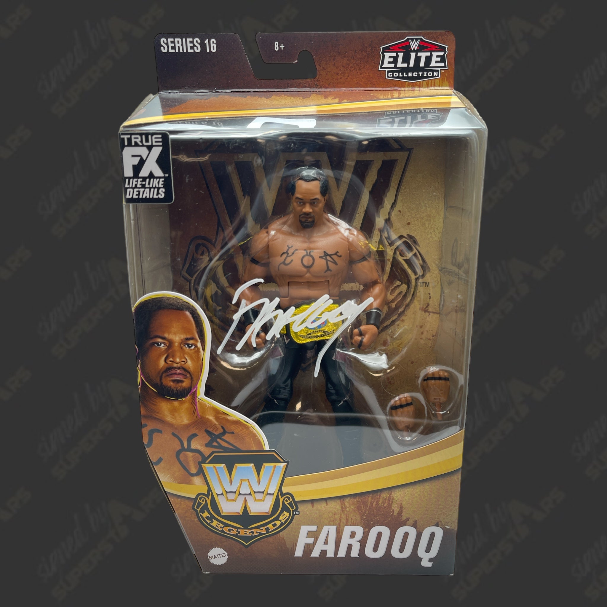 Farooq signed WWE Elite Action Figure Series 16 (w/ JSA + Protector)