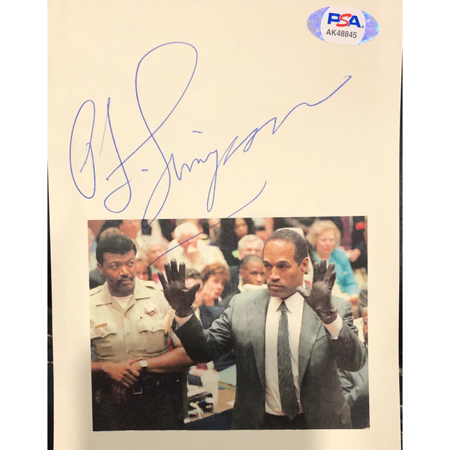 OJ Simpson signed 5x7 Paper/Photo (w/ PSA) – Signed By Superstars