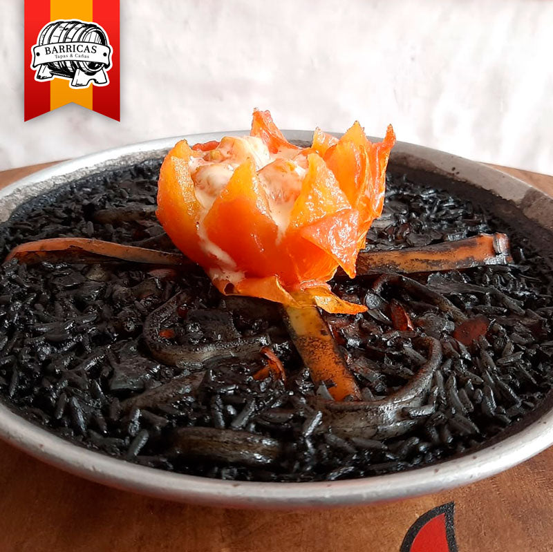 Arroz Negro en Tinta de Calamar – Barricas Tapas & Cañas