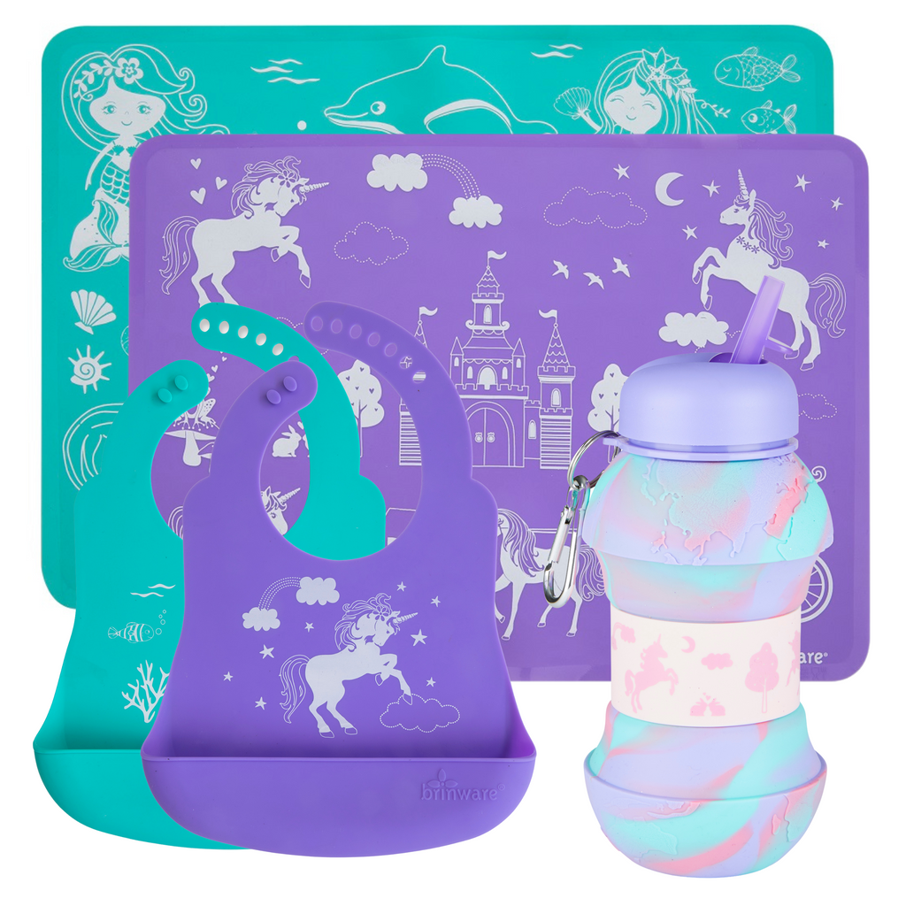 Purple Glitter Unicorn 12 ounce water bottle – Creative Cove Designs