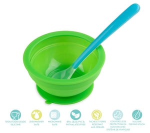 Brinware Feeding Set with Spoon – Blue/Green