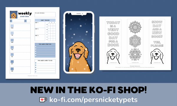 Persnickety Pets: January 2024 Ko-fi rewards