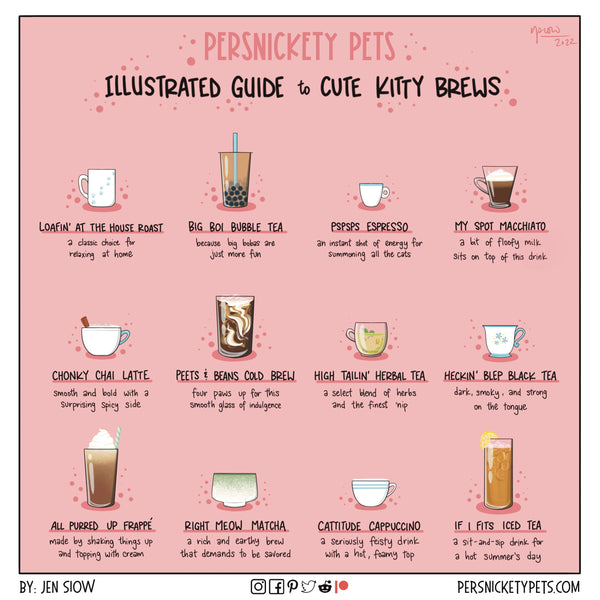 The Persnickety Pets comic by Jen Siow: “Cute Kitty Brews”