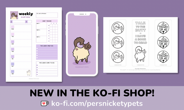 Persnickety Pets: October 2023 Ko-fi rewards