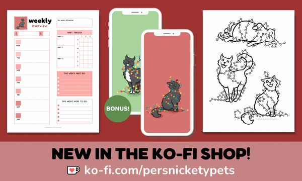 Persnickety Pets: December 2023 Ko-fi rewards