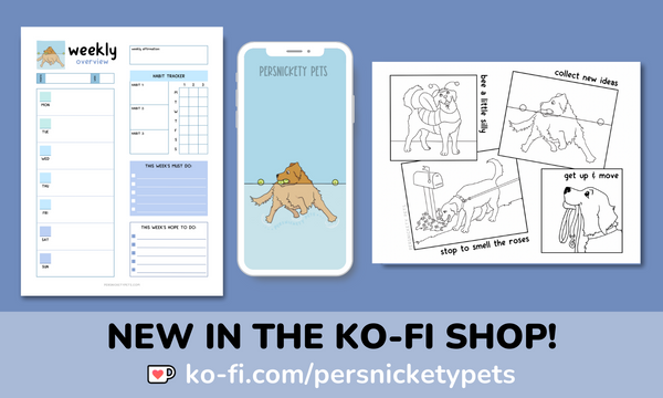 Persnickety Pets: August 2023 Ko-fi rewards